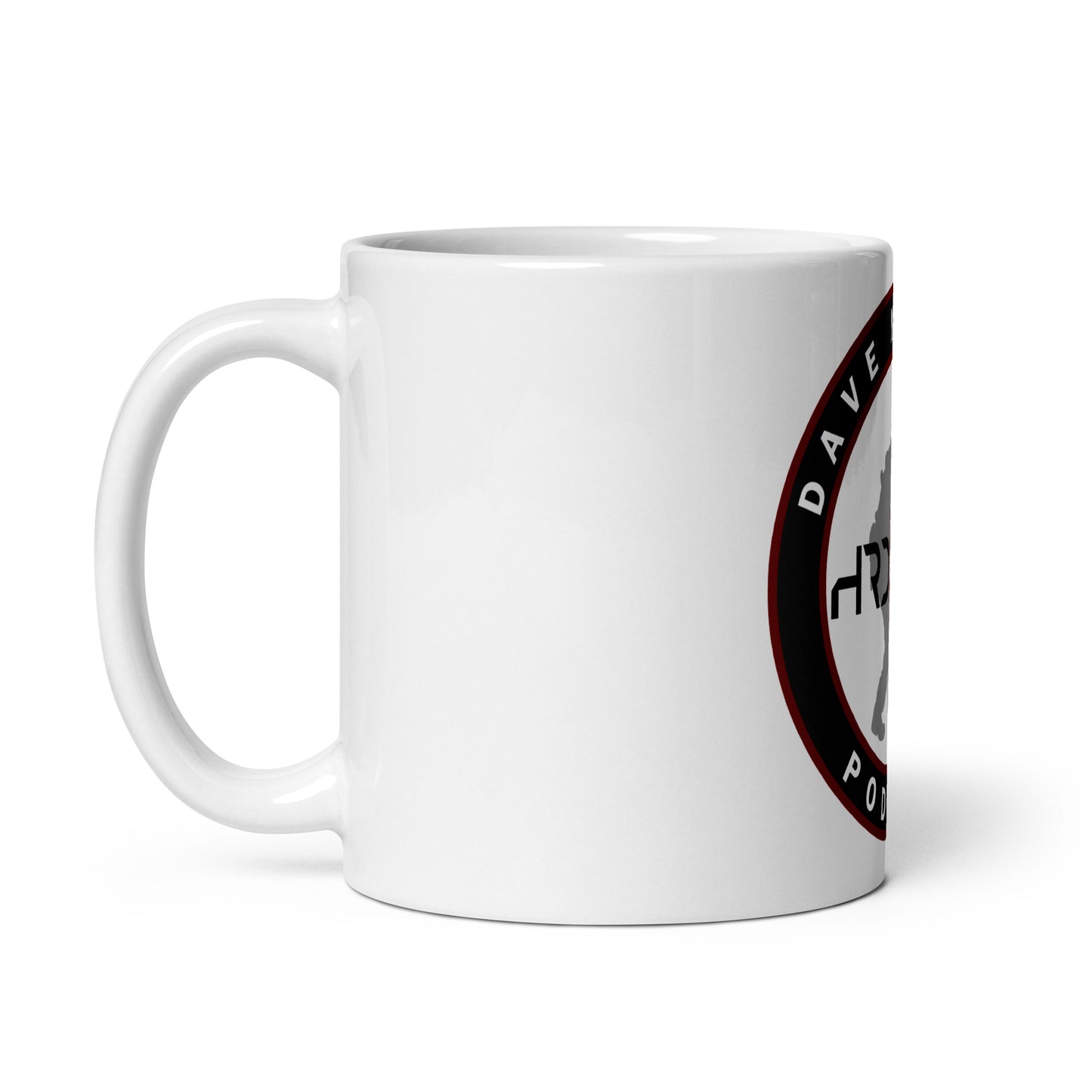 White glossy mug