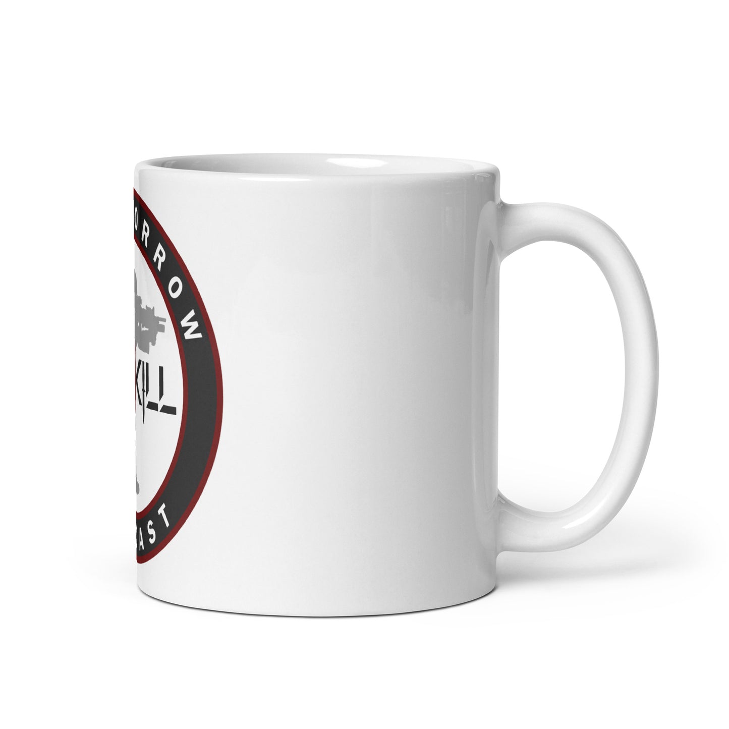 White glossy mug