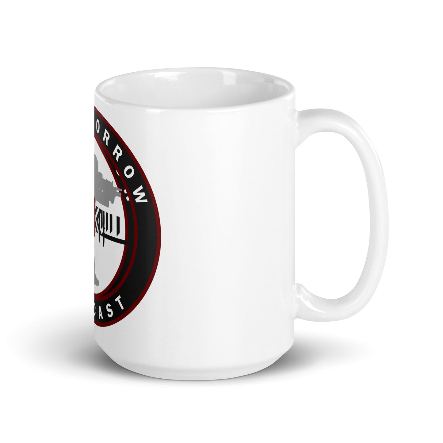 White glossy mug